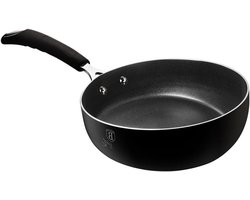 Koekenpan - Koekenpan met deksel - Koken en bakken - Energiebesparend - 26 cm - Zwart