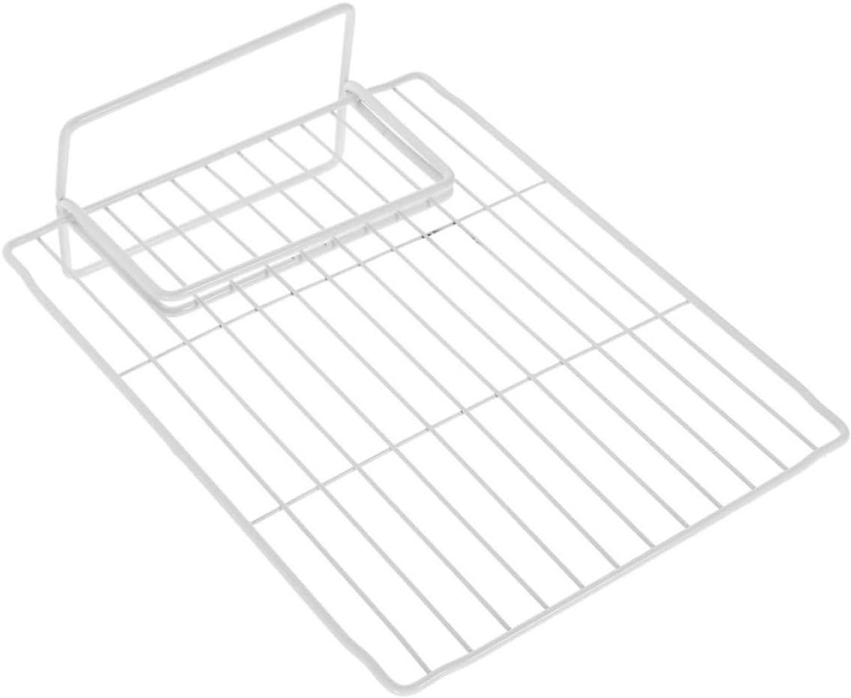 Koelkastvak Rek - Vriezer Organizer - Ruimte Maximaliseren - Transparant Gaas - 28x18x10 CM - Wit