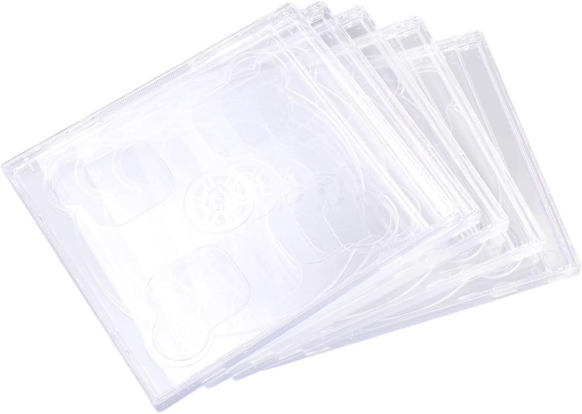 Cd Dvd Hoesjes - Media Opslag - Beschermende Opslag - Dubbele Capaciteit - 5 Stuks - Transparant