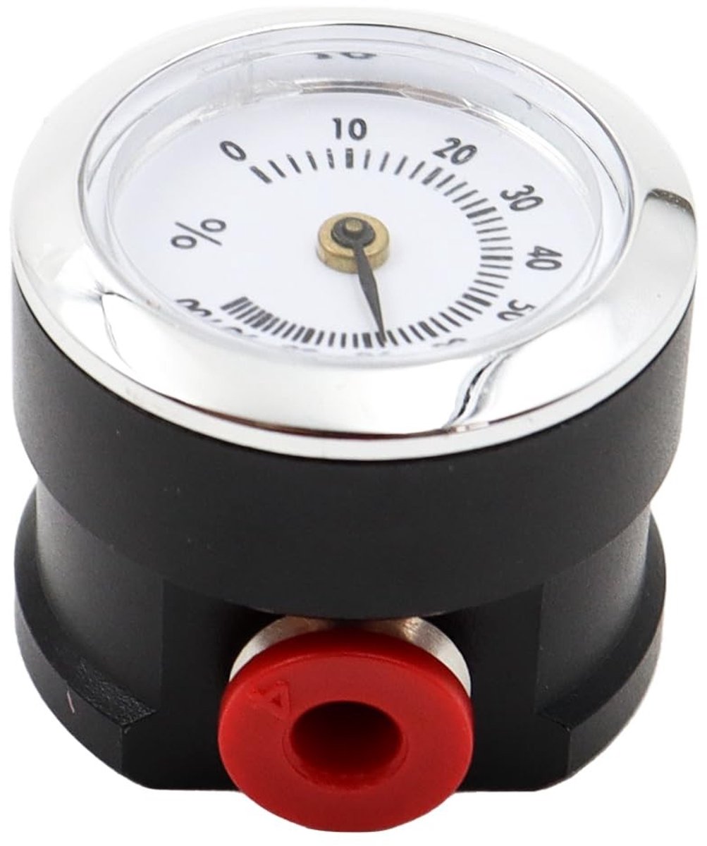 Dailygoods- Filamentdroogbox Zwarte Aluminium Behuizing - Hygrometer Digitaal - Dichte Verpakking - Klein en Draagbaar - Nauwkeurige Meting - Cirkelvormig Ontwerp