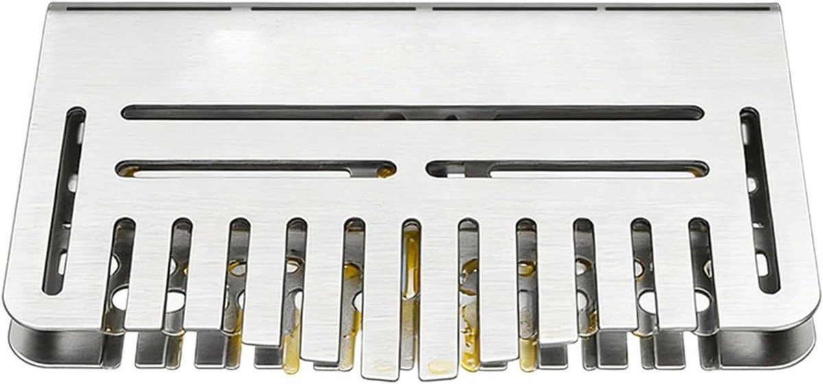 Grill vetpoort - Bakplaat accessoire - Vetbeheer buiten - Roestvrij staal constructie - 115x68x1cm - Zwart