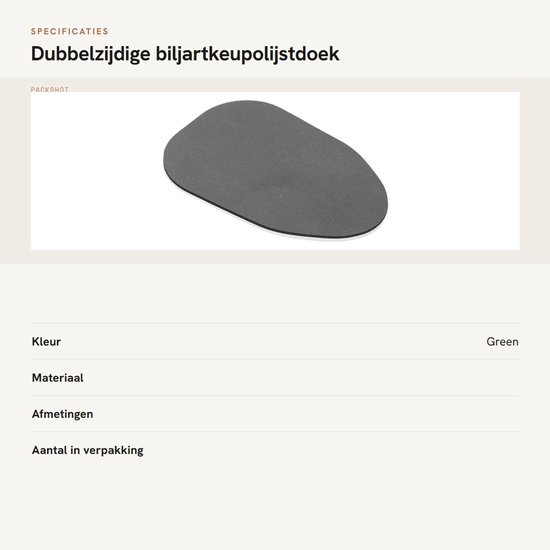 Dailygoods- Biljartkeupolijstdoek Dubbelzijdig - Polijstpasta - Sponspad - Schuurpapier - Onderhoud - Soepele speelervaring - Polijstpad van Dailygoods — afbeelding 3