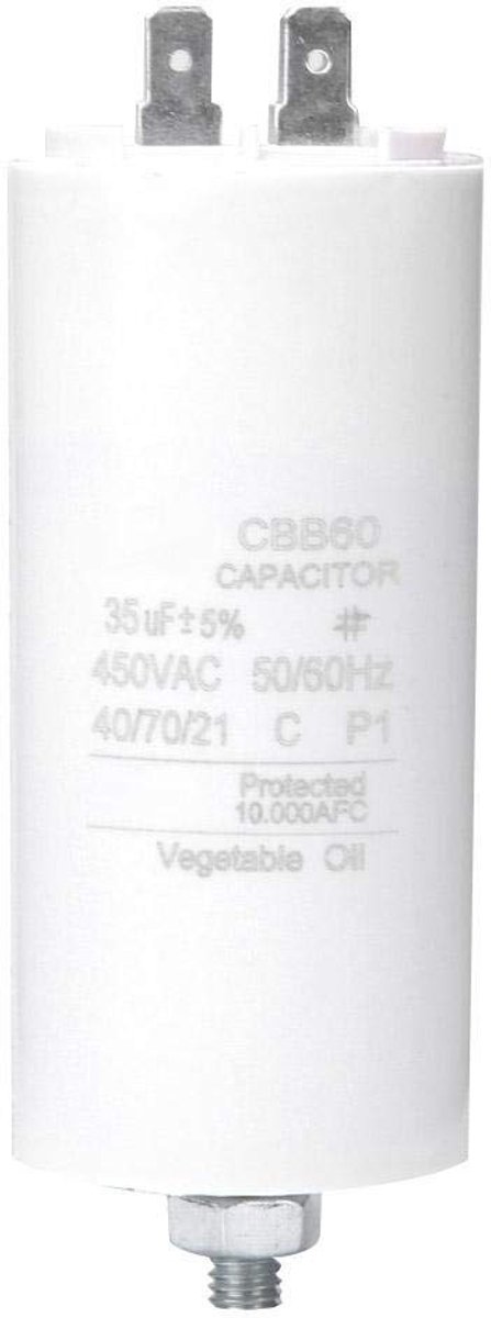 Dailygoods- Motorstartcondensator 35uF 450V - Aanloopcondensator - Condensator voor Wasmachine - Condensator voor Voertuig - Schroefmoer - Duurzaam ontwerp