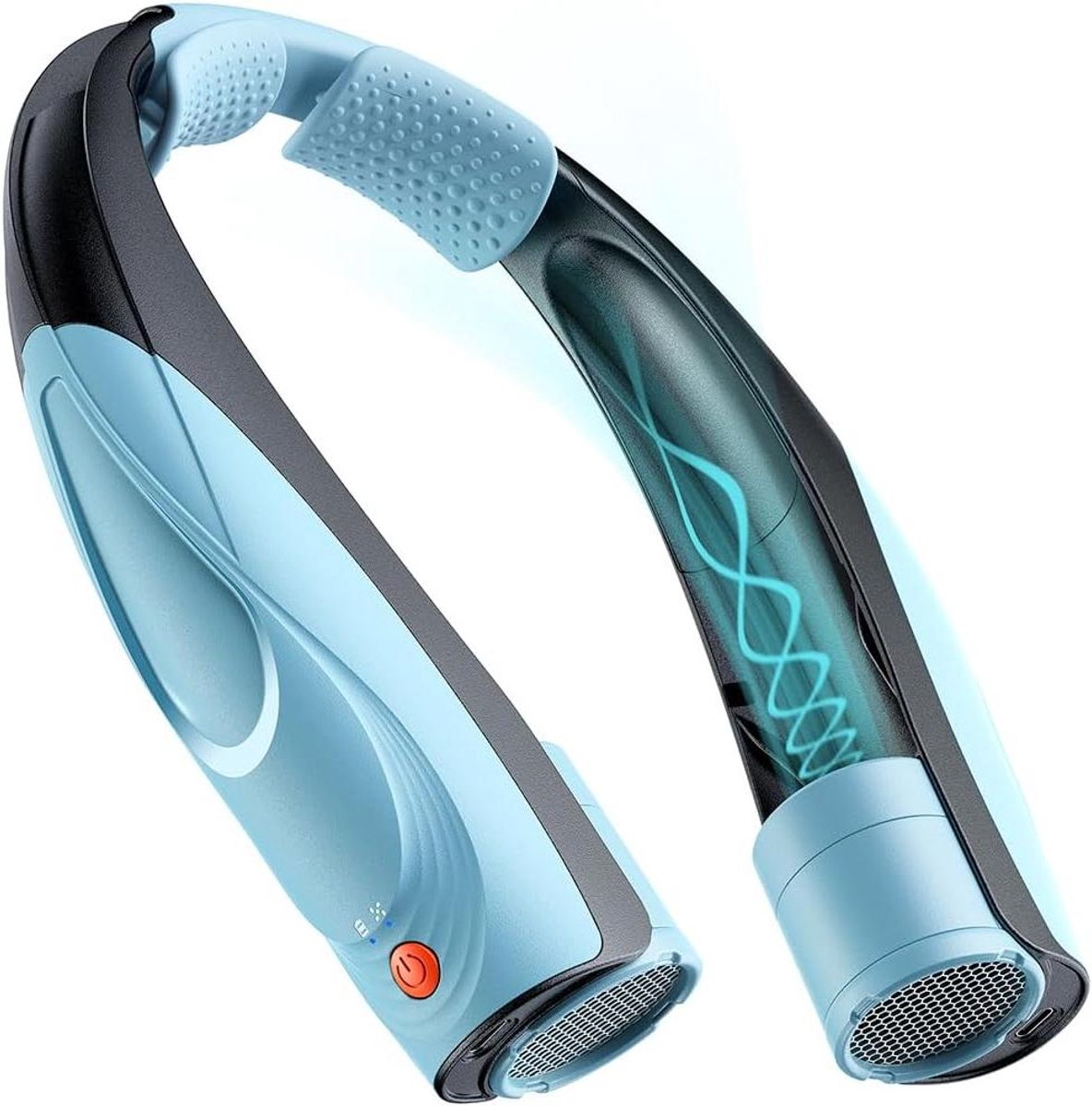 Neck Fan, 6000mAh Portable Personal Fan, 6 Speeds, Neck Fan Portable with 360° Cool Air Flow Hands Free Personal USB Fan (Blue)