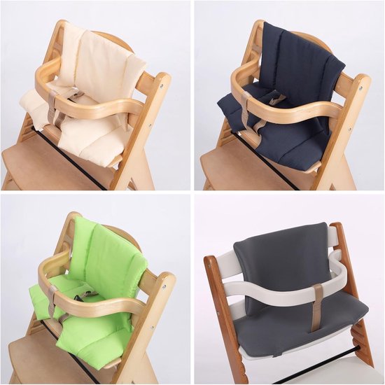 Kinderstoel Kussens - Zitkussen Baby Stoel - Comfortabel Zitten - Speciaal Ontworpen - 47x25x4 cm - Zwart — afbeelding 2