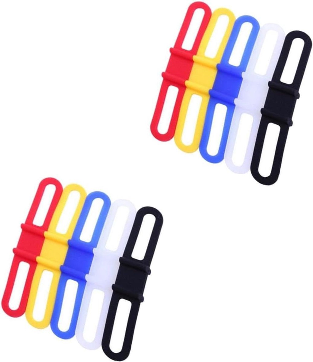 Fietsband Siliconen - Universele Fietsbevestiging - Fietsaccessoires Bevestigen - Supersterk Materiaal - 14.1 cm - Assorti