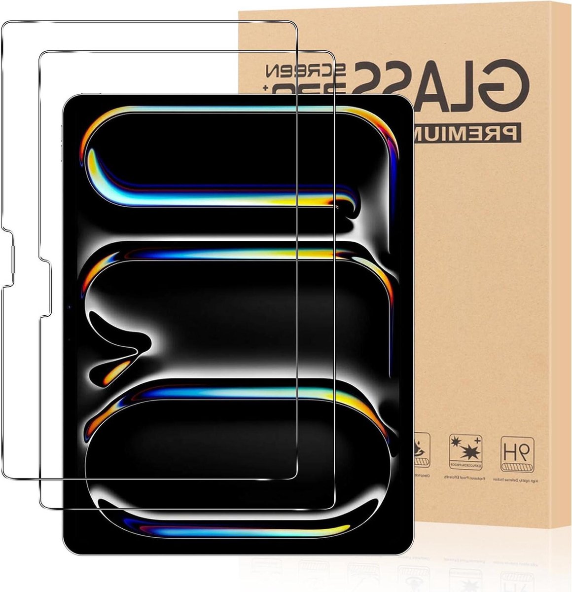 Displaybescherming iPad Pro - Gehard glas - Scherm beschermen - 9H hardheid - 2 stuks - Helder