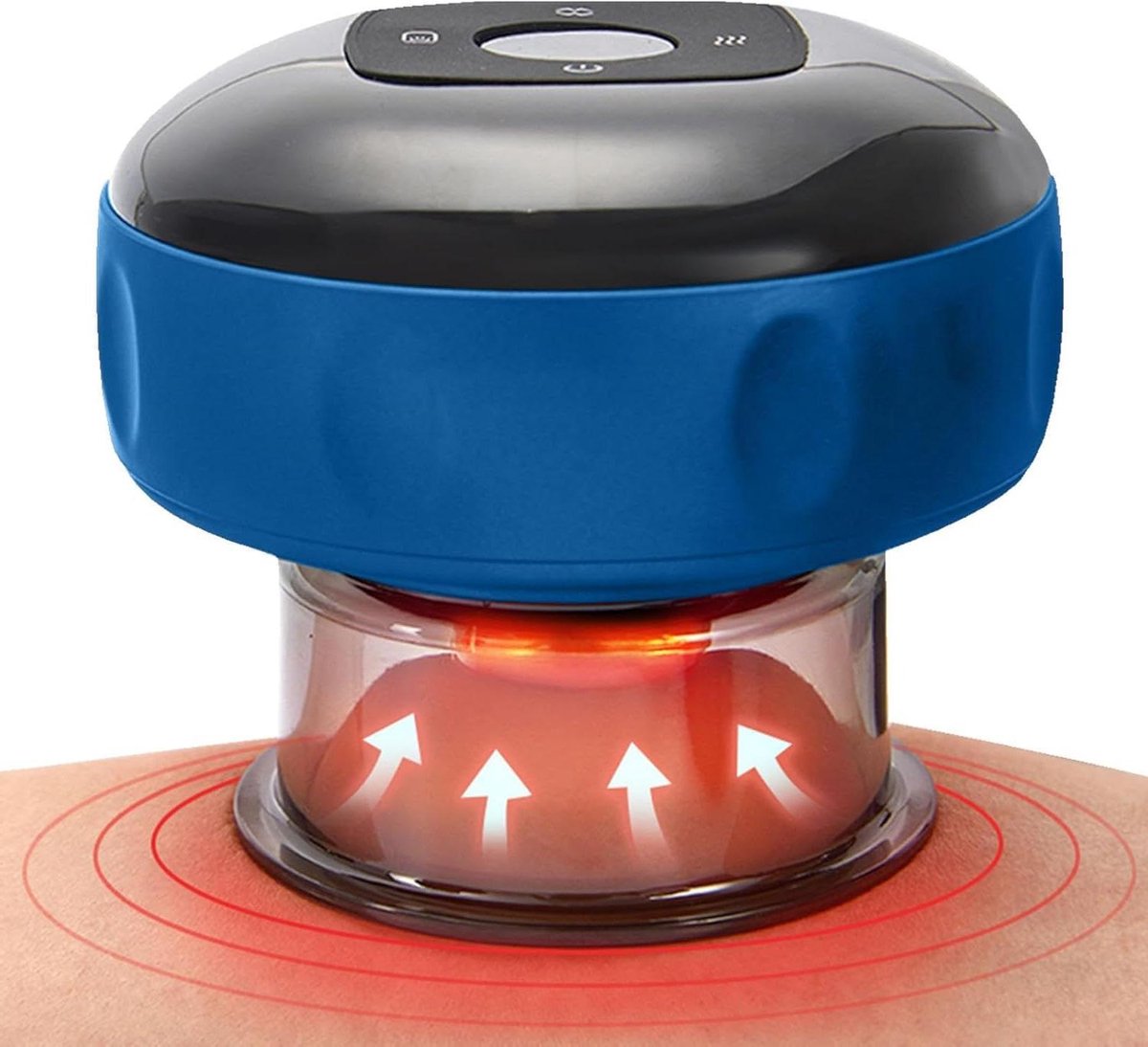 Verstelbare Cupping Machine - Schouder Massageapparaat - Spierontspanning Thuis - Intelligente Drukcontrole - 18 x 14 x 8 cm - Wit