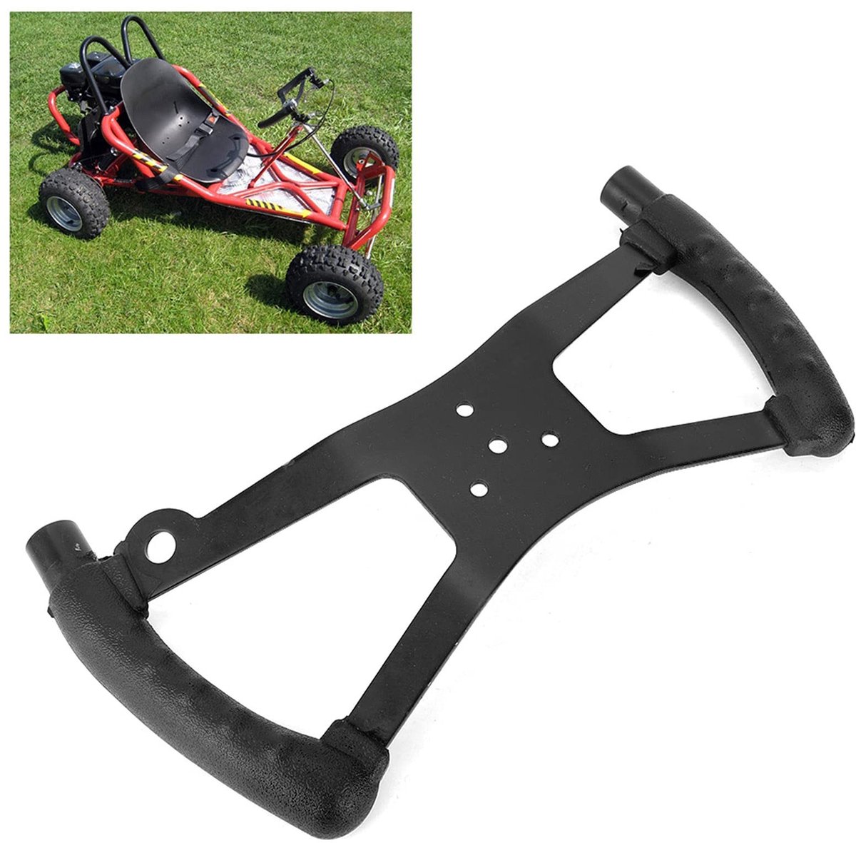 Dailygoods- Stuurwiel H-stijl - Duurzaam Materiaal - Anti-corrosie - Eenvoudige Installatie - Race Kart - Slijtvastheid - Go-kart Stuur