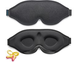 2026 Innovative Sleep Mask for Men and Women, 100% Light Blocking Design Eye Mask for Sleeping, Naping, Meditating, Travel(Black)
