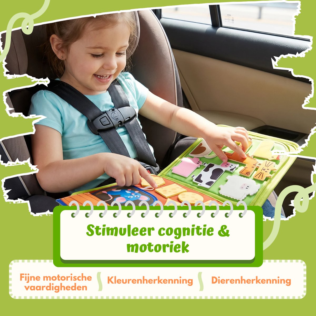 Homeblend Boerderij Knisperboekje - Sensorisch Speelgoed - Montessori - Vanaf 1 Jaar - Fijne Motoriek - Reisspeelgoed - 20 Activiteiten - Dierenspeelgoed - Nederlands Speelgoed - Speelgoed 1 2 3 4 jaar — afbeelding 9