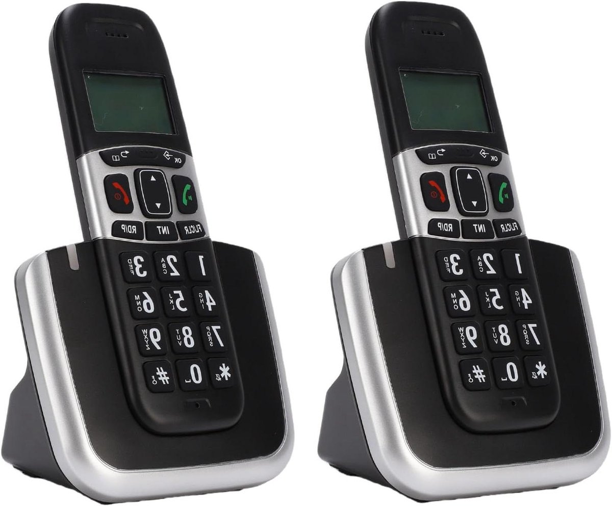 Draadloze Telefoon - Huistelefoon Systeem - Thuiscommunicatie - Oproepblokkering - 2 handsets - Zwart