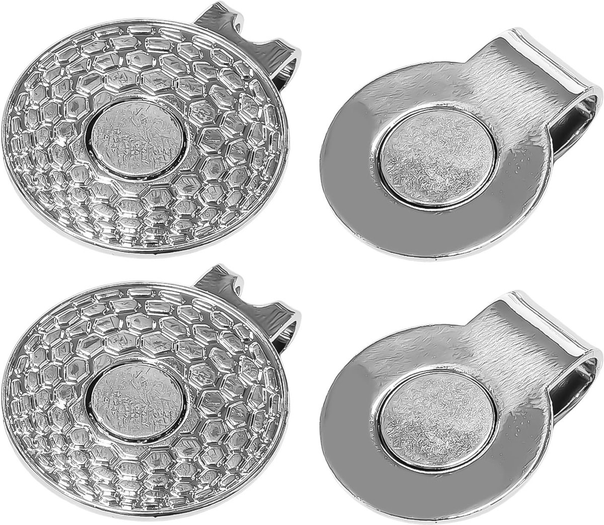Dailygoods- Cap Clips Magnetisch - Golf Accessoires - Verstelbaar - Metaal - 4 Stuks - Geschikt Voor Hoeden/Zakken/Riemen - Golfaccessoires