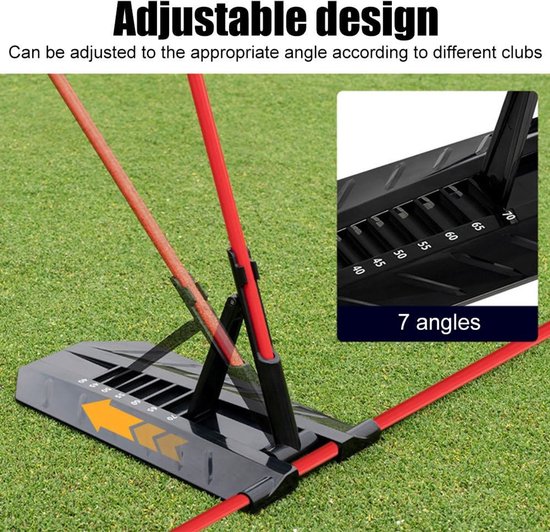 Golfuitlijningsstokken - Golftrainingsstaven - Swing Verbeteren - Draagbaar Ontwerp - 1.05x1.05m - Rood — afbeelding 5
