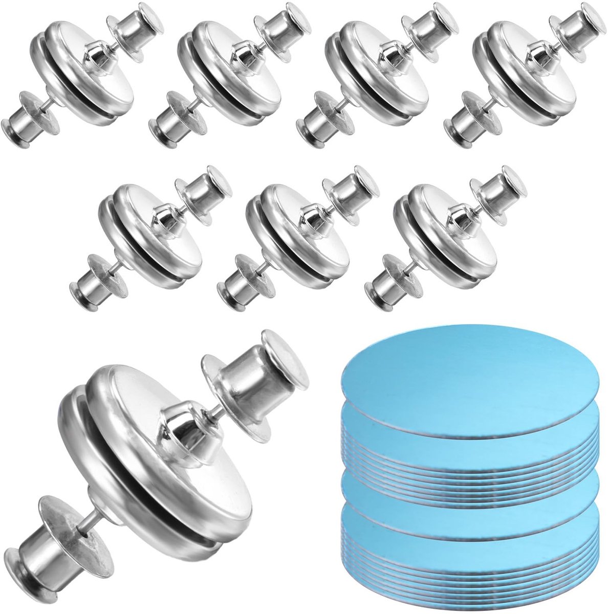 Dailygoods- Douchegordijnzijclips 16 Stuks - Magnetische Gesp - Lekvrij - Winddicht - Spatwaterdicht - Perfect Fixeren - Douchegordijnclips