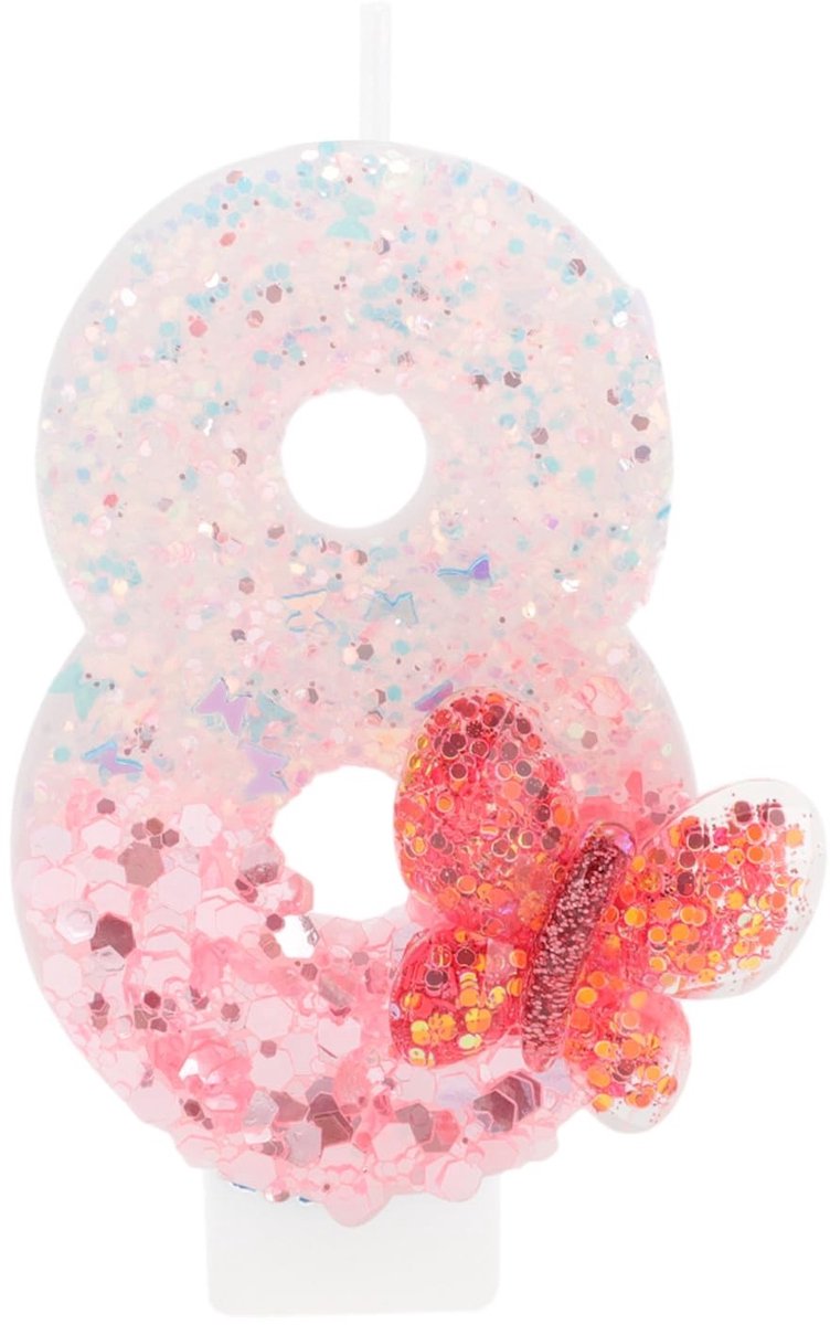 Dailygoods- Verjaardagskaarsen Roze - 3D-Design - Taartdecoratie - Verjaardagsdecoratie - Rookvrij - Hoogwaardige Materialen - 7,5 cm - Taartkaarsen