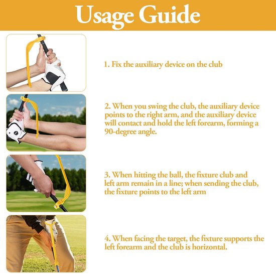 Dailygoods- Golf-Swing-Trainer - Golftrainingsmateriaal - Polsondersteuning - Vliegcorrector - Nylon - Geschikt voor alle golfers - Golftraining van Dailygoods — afbeelding 5