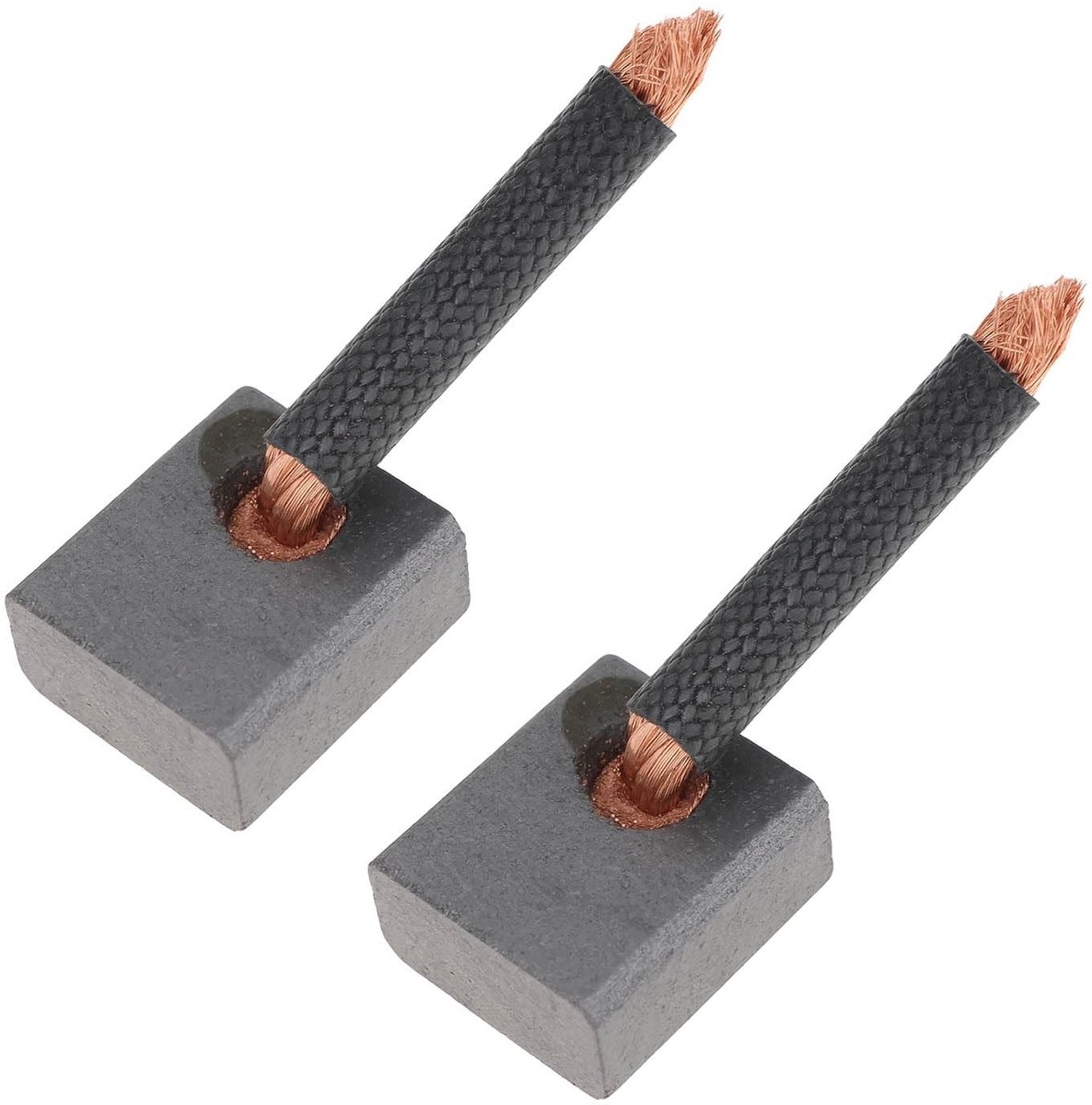 Dailygoods- Auto Starter Koolborstel 12V - 2 Stuks - Onderdeelnummer 68-8214 - Afmetingen 14.50x13x7mm - Draadlengte 26mm - Duurzaam materiaal - Startmotor Koolborstel