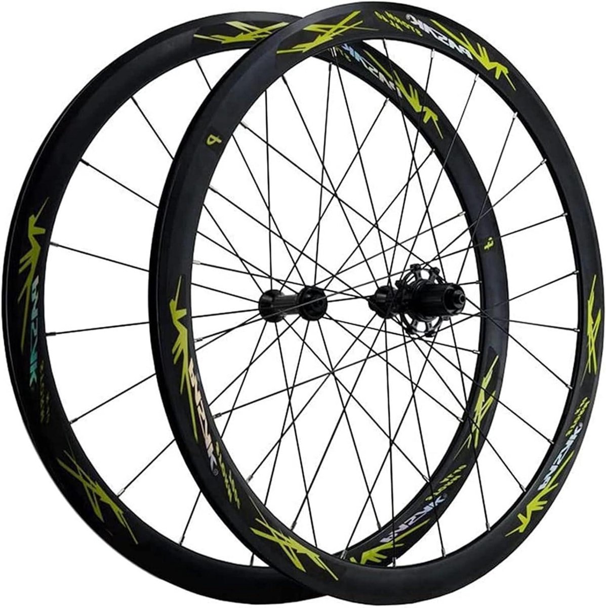 Fiets Wielset - Racefiets Wielen - Sportief Fietsen - Dubbelwandige Velgen - 700c - Groen