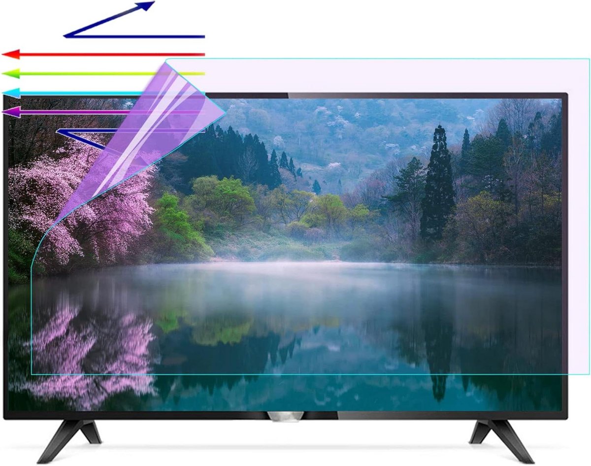 TV Schermbeschermer - Matte Filterfilm - Beeldscherm Beschermen - Anti Blauw Licht - 48-65 inch - Mat