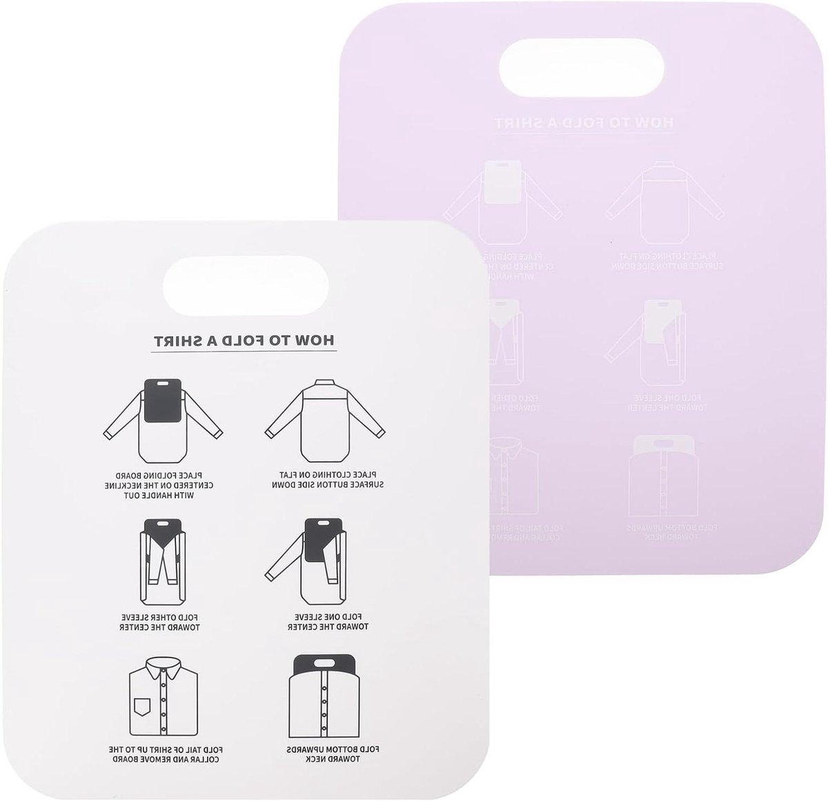 Kleding Vouwplank - Vouwmap Shirt - Kasten Opruimen - Anti-kreuk Organizer - 30.50X25.30X0.10CM - Multicolor