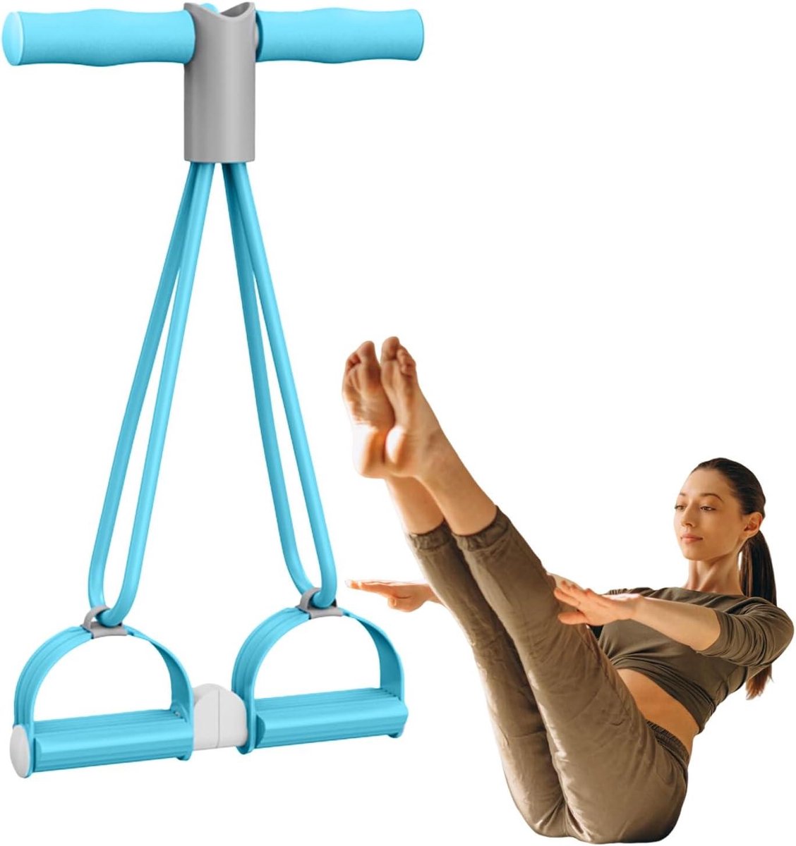 Fitness Pedaal Trekker - Buizen Pedaal Oefenapparaat - Thuis Fitness - Bestendige Constructie - 26 x 24 x 7 cm