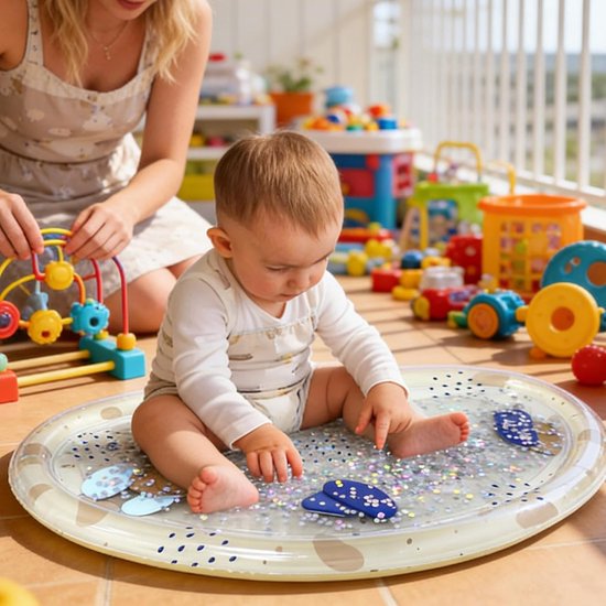 Sensorische Watermat - Opblaasbare Mat Kinderen - Zomer Spelen - Verkoelend en Lichtgevend - 73 x 42 cm - Meerkleurig — afbeelding 2