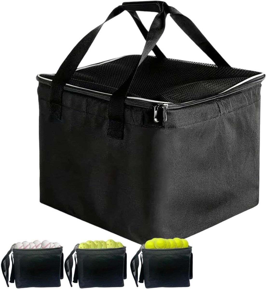 Tennisbal Opbergtas - Ballen Verzamelaar - Sport Training - Grote Capaciteit - 150 Ballen - Zwart