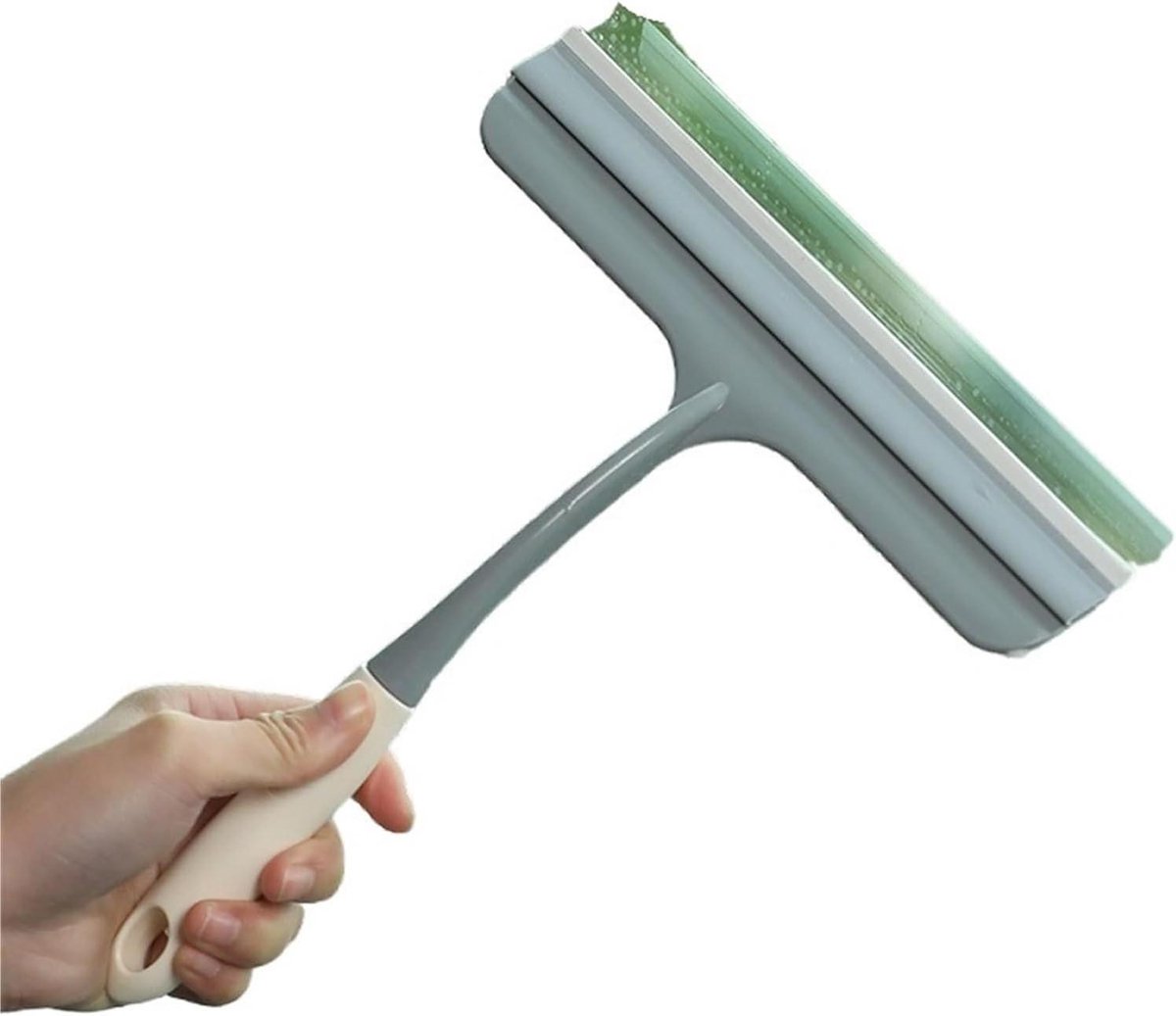 Siliconen Wisser - Douche Zuigmond - Ramen Schoonmaken - Streepvrije Afwerking - 2 Stuks - Beige