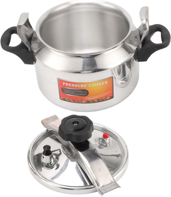 Annadue Pressure Canner 4L, Aluminiumlegering Snelkookpan, Gemakkelijk Te Openen en Te Sluiten, Explosieveilig, Compatibel met Gasfornuizen en Inductiekookplaten — afbeelding 5