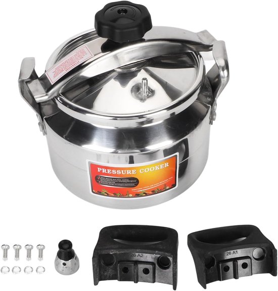 Annadue Pressure Canner 4L, Aluminiumlegering Snelkookpan, Gemakkelijk Te Openen en Te Sluiten, Explosieveilig, Compatibel met Gasfornuizen en Inductiekookplaten — afbeelding 3