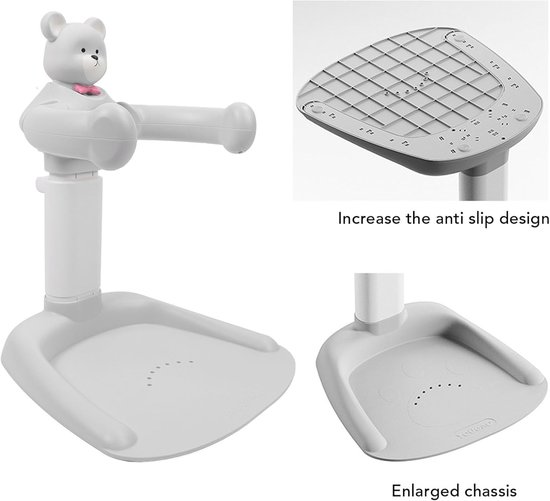 Baby Douche Standaard - Badhulp Peuters - Veilig Baden - Antislip Ontwerp - 43 x 41 x 15 cm - Wit — afbeelding 3