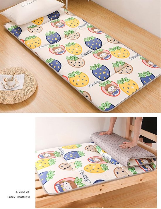 Japanse Futon Matras - Vloer Matras - Comfortabel Slapen - Huidvriendelijke Stof - 120x200cm - Geel — afbeelding 2