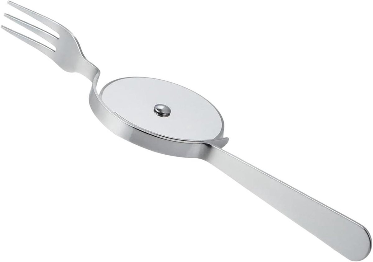 Pizzasnijder Wiel - Pizzames Roller - Pizza Snijden - Roestvrij Staal - 23cm - Zilverkleurig