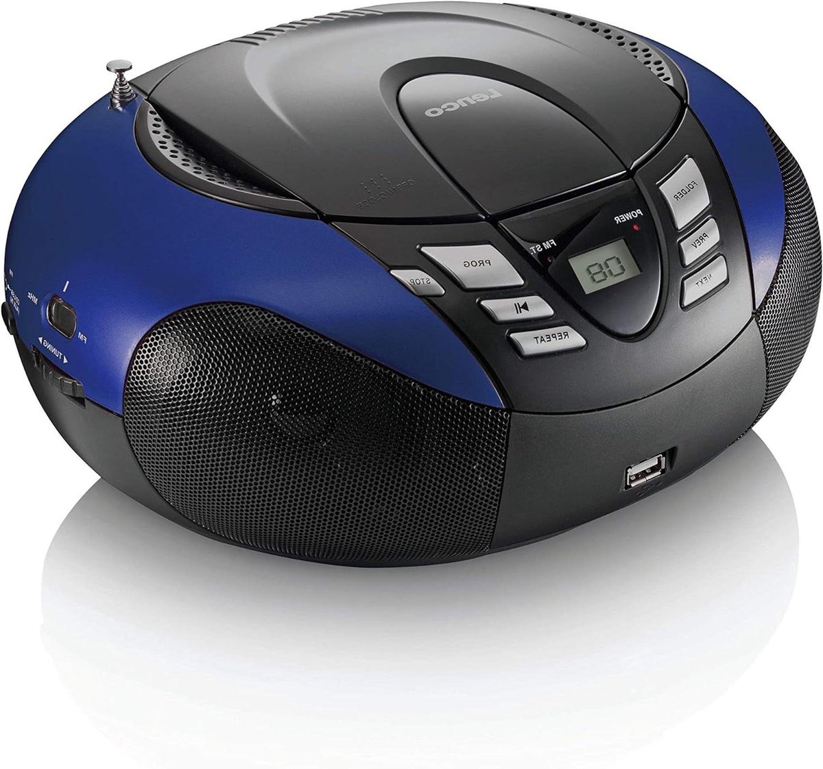 CD Radio - Muziekspeler - Muziek Luisteren - Draagbaar Ontwerp - 2 Watt - Blauw