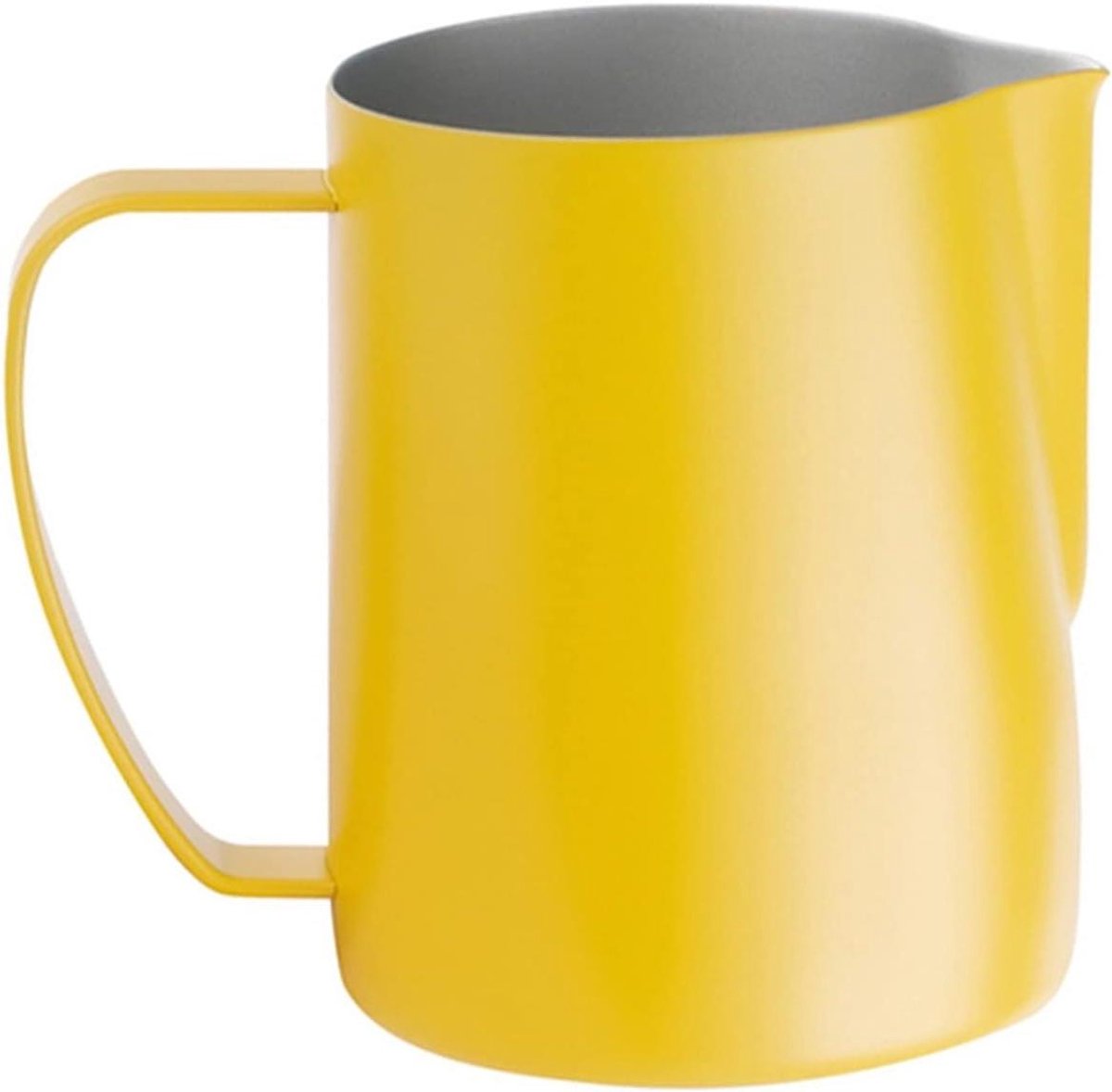Melkopschuimkan - Opschuimbeker RVS - Koffie Maken - Professionele Kwaliteit - 600ml - Geel