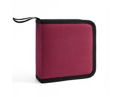 CD/DVD-opbergtas - Auto-CD-opbergtas - Draagbare opbergtas met ritssluiting, geschikt voor 40 cd's - Beschermende auto-DVD-opbergtas - DVD-hoes - CD-opbergtas - Auto-CD/DVD-opbergtas (rood)