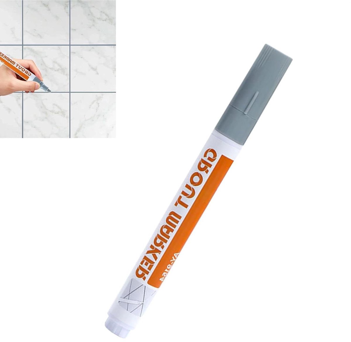 Voegenpen - Voegstift Tegels - Voegen Herstellen - Sneldrogend - 14 cm - Grijs