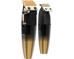 Draadloze Tondeuse Trimmer - Haarknipper Set - Professioneel Knippen - Cool Blade Messen - 120 Min Accuduur - Zwart Goud