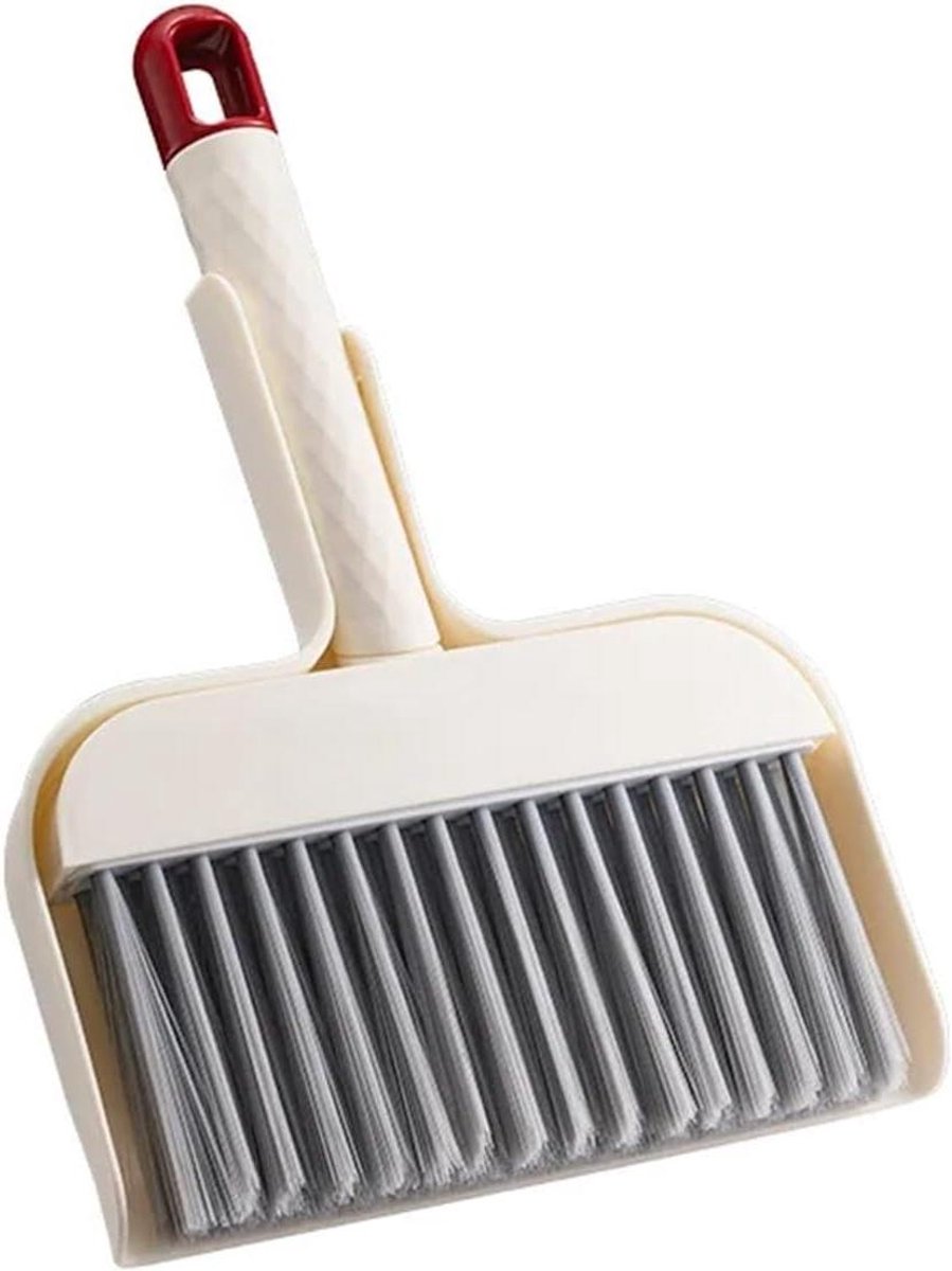 Stofblik Bureau - Mini Stoffer Blik - Bureau Schoonmaken - Compact Ontwerp - 1 x 1 x 1 cm - Wit