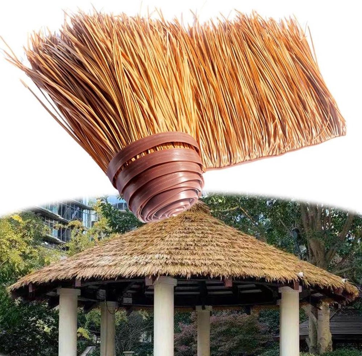 Rieten Dakbedekking - Kunstmatige Palm - Tuin Decoratie - Realistisch Effect - 4m Breed - 