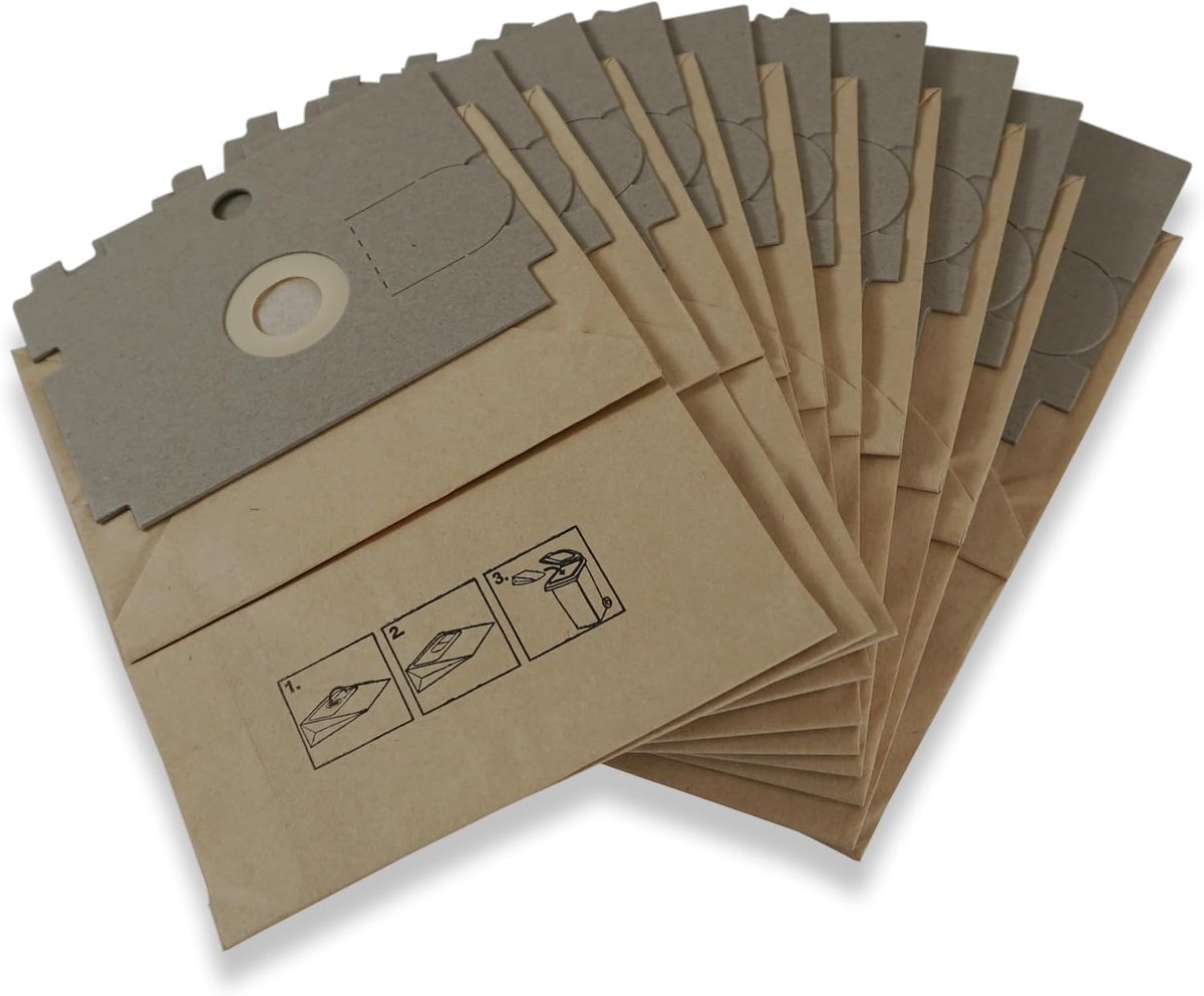 Stofzuigerzakken Papier - Reservezakken Set - Stofvrij Houden - Specifieke Pasvorm - 10 Stuks - Bruin
