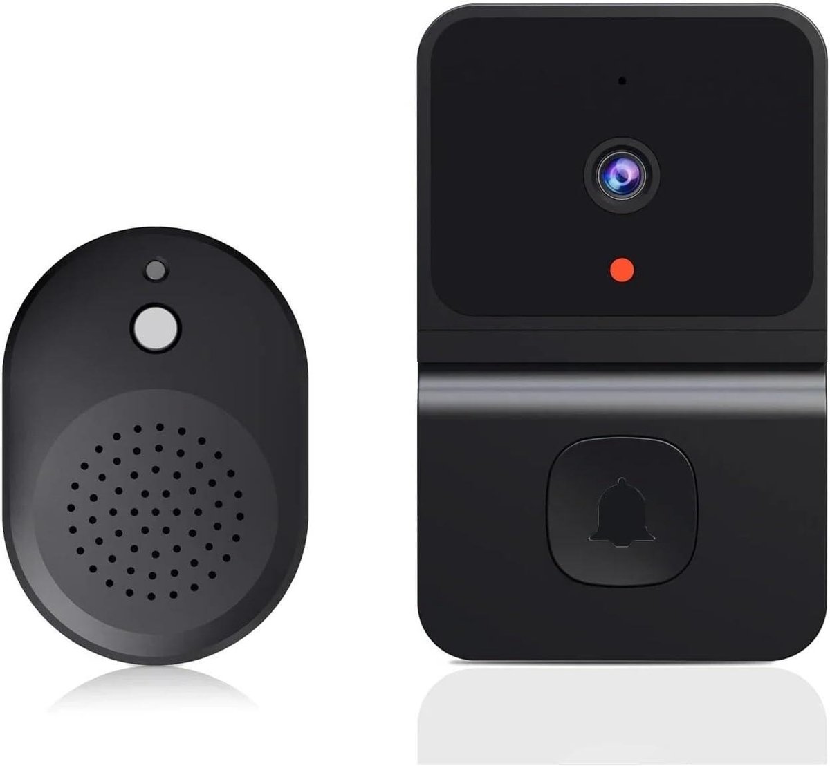 Draadloze Videodeurbel - Slimme Deurbel WiFi - Huisbeveiliging - HD Camera Nachtzicht - 365 dagen standby - Zwart