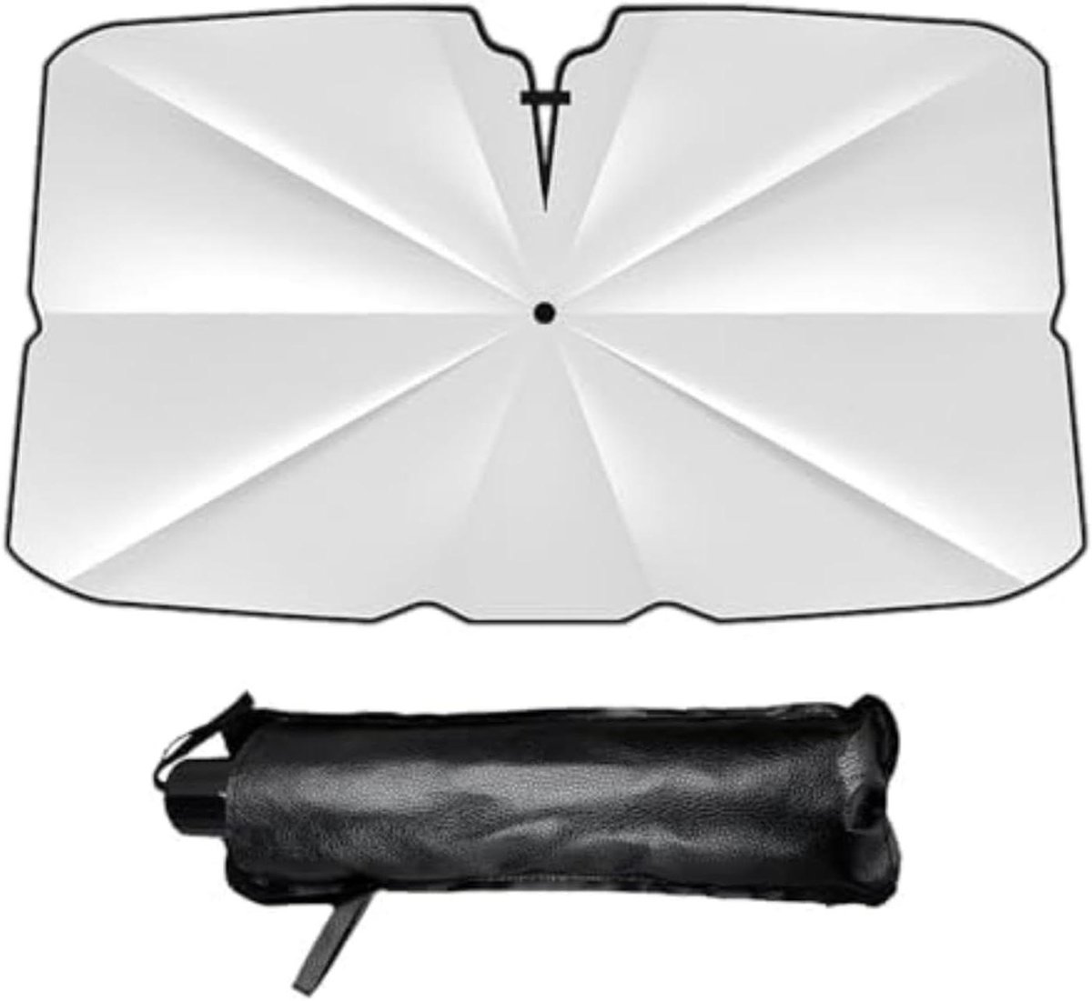 Voorruitzonnescherm - Auto parasol - Auto koel houden - Blokkeert 99% UV - Universeel - Zwart