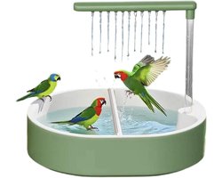 Vogel Badhuis - Vogel Douche - Vogels Schoonhouden - Automatische Watercirculatie - 31.8x25x8.5cm - Wit
