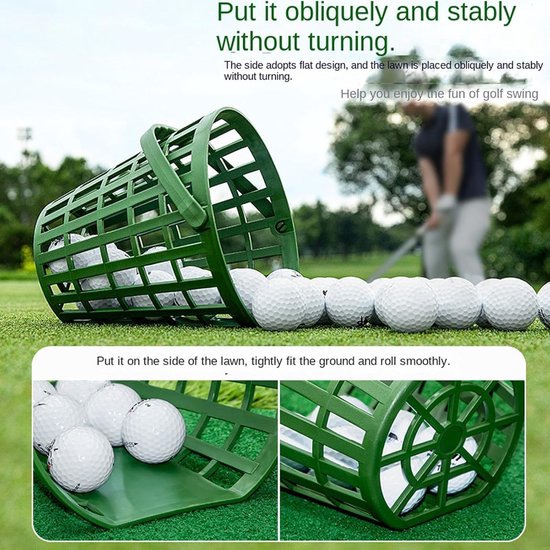 Golfbal Mand - Golfbalhouder Emmer - Golf Training - Stapelbaar Ontwerp - 50 Ballen Capaciteit - Zwart — afbeelding 2
