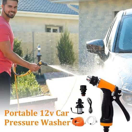 Draagbare Hogedrukreiniger - Auto Wasser Pomp - Voertuig Reinigen - 12V Aangedreven - 160 PSI - Uniek — afbeelding 2