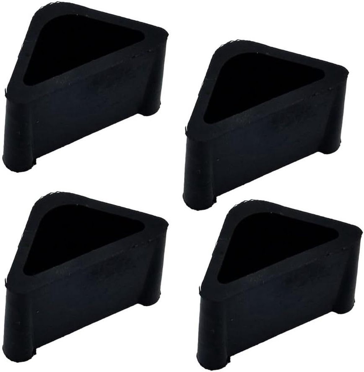 Schrag Voet - Werktafel Poten - Werkplaats Stabiliseren - Directe Vervanging - 4 Pack - Zwart
