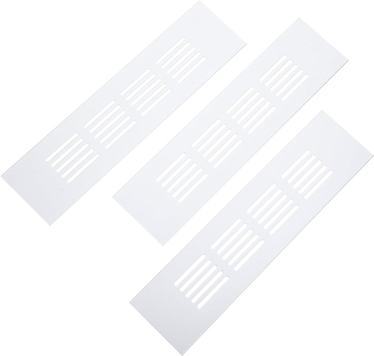 Ventilatie Roosters - Luchtgaten Kast - Meubels Ventileren - Aluminium Legering - 20x5x1cm - Zilver