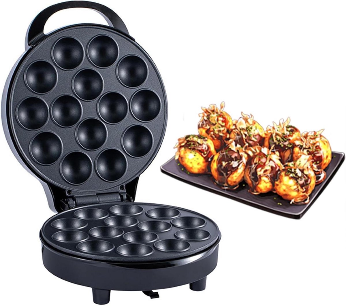 Cake Pop Maker - Cupcake Machine - Thuis Bakken - Dubbelzijdige Verwarming - 14 stuks - Zwart